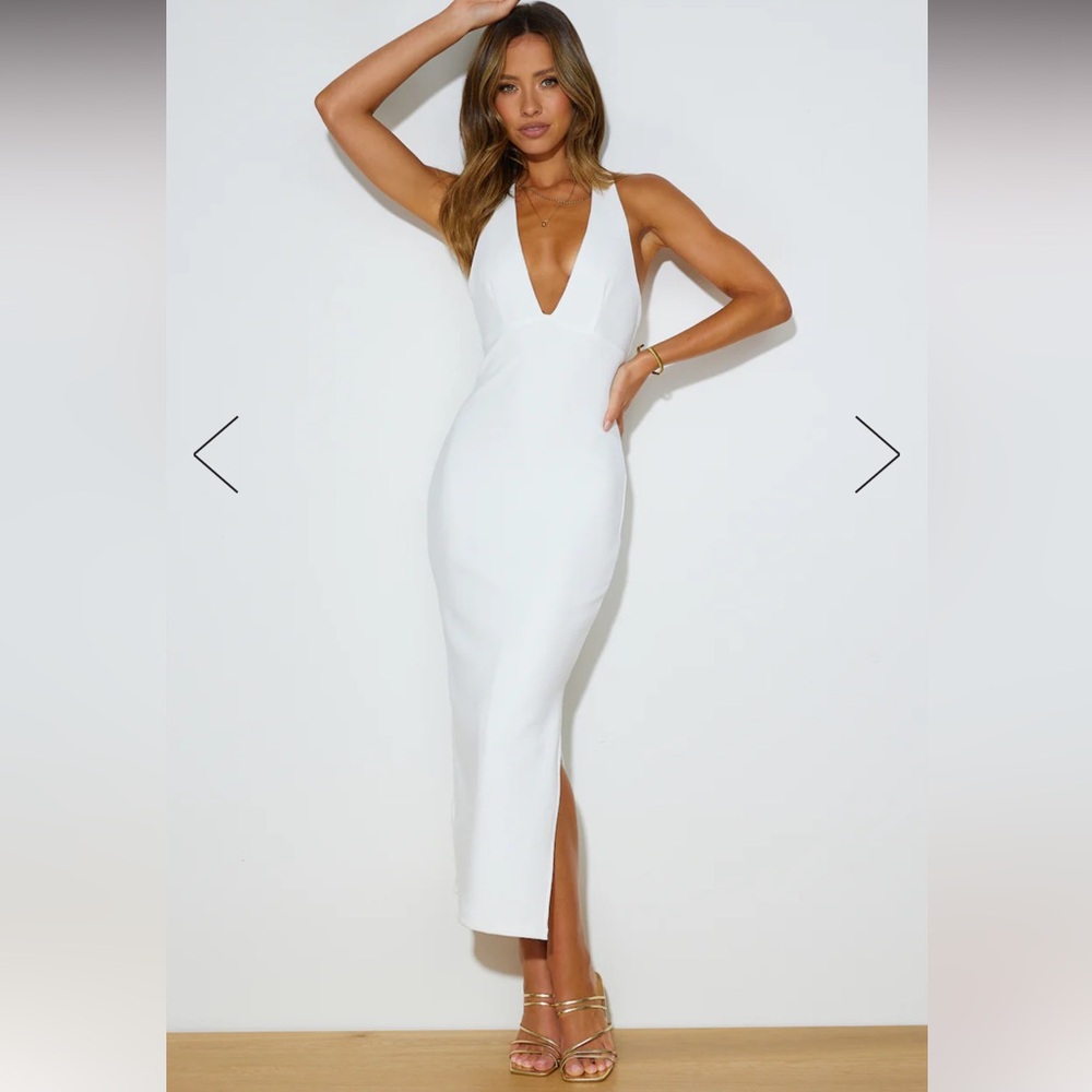 SING SONG MIDI DRESS WHITE